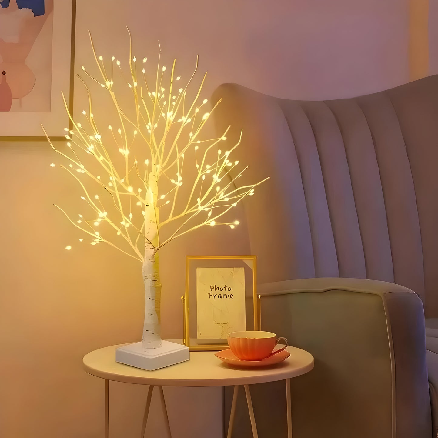 LED Deko Baum Lampe warmweiß für Wohnzimmer