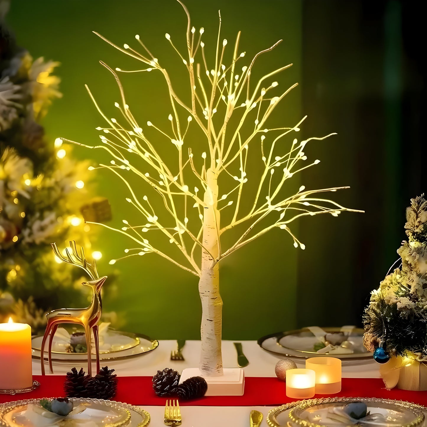 LED Deko Baum Lampe warmweiß für Wohnzimmer