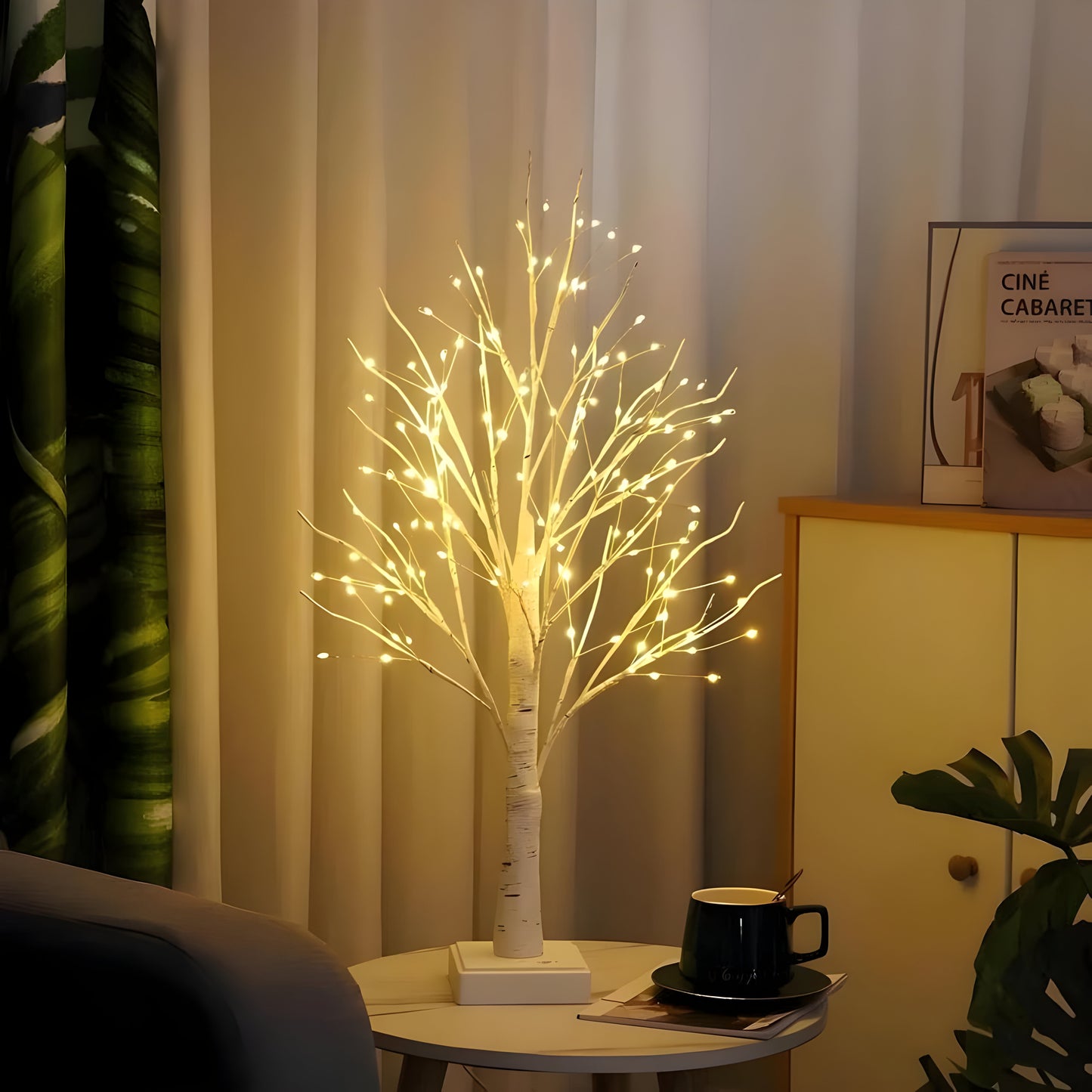 LED Deko Baum Lampe warmweiß für Wohnzimmer
