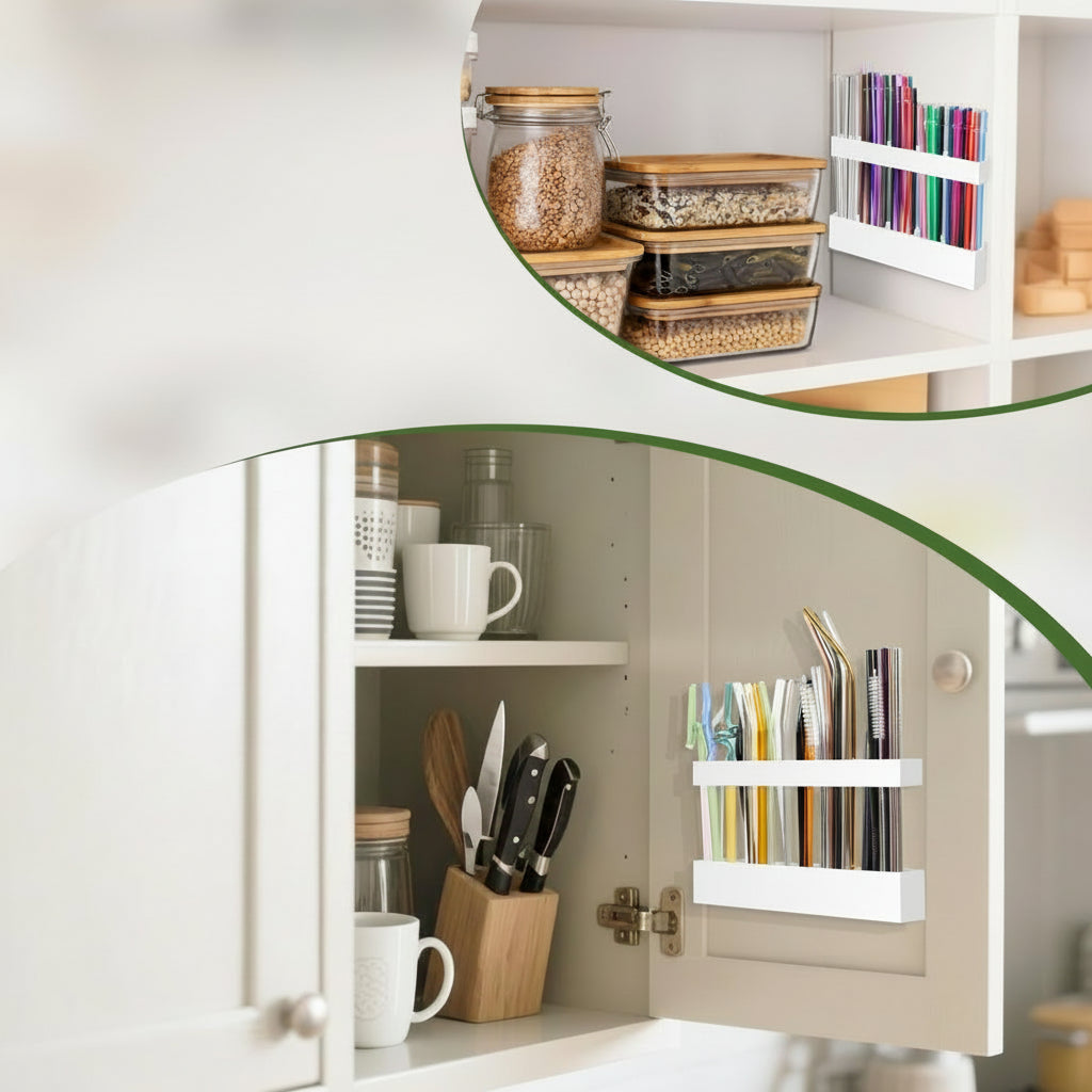 Porte-paille acrylique support moderne rangement pailles