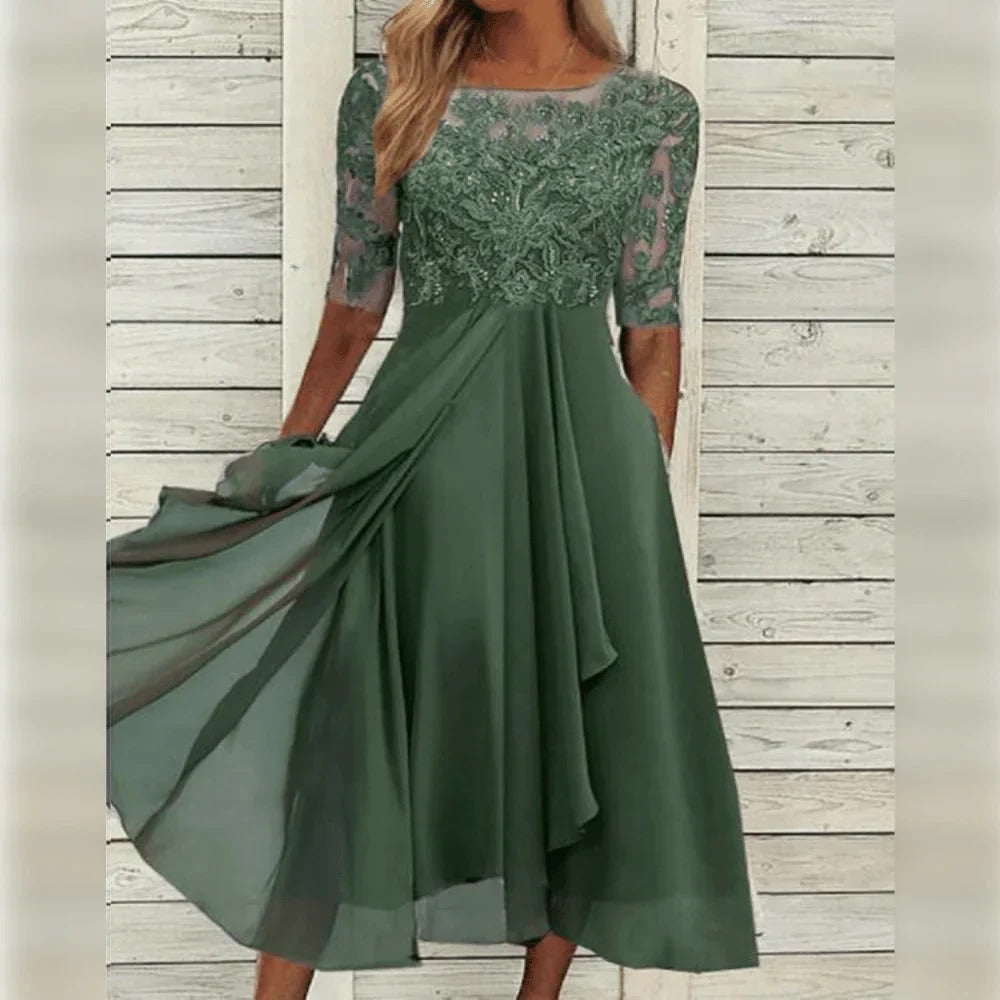 Vestido Verano Ligero Elegante Días Calurosos Mujer