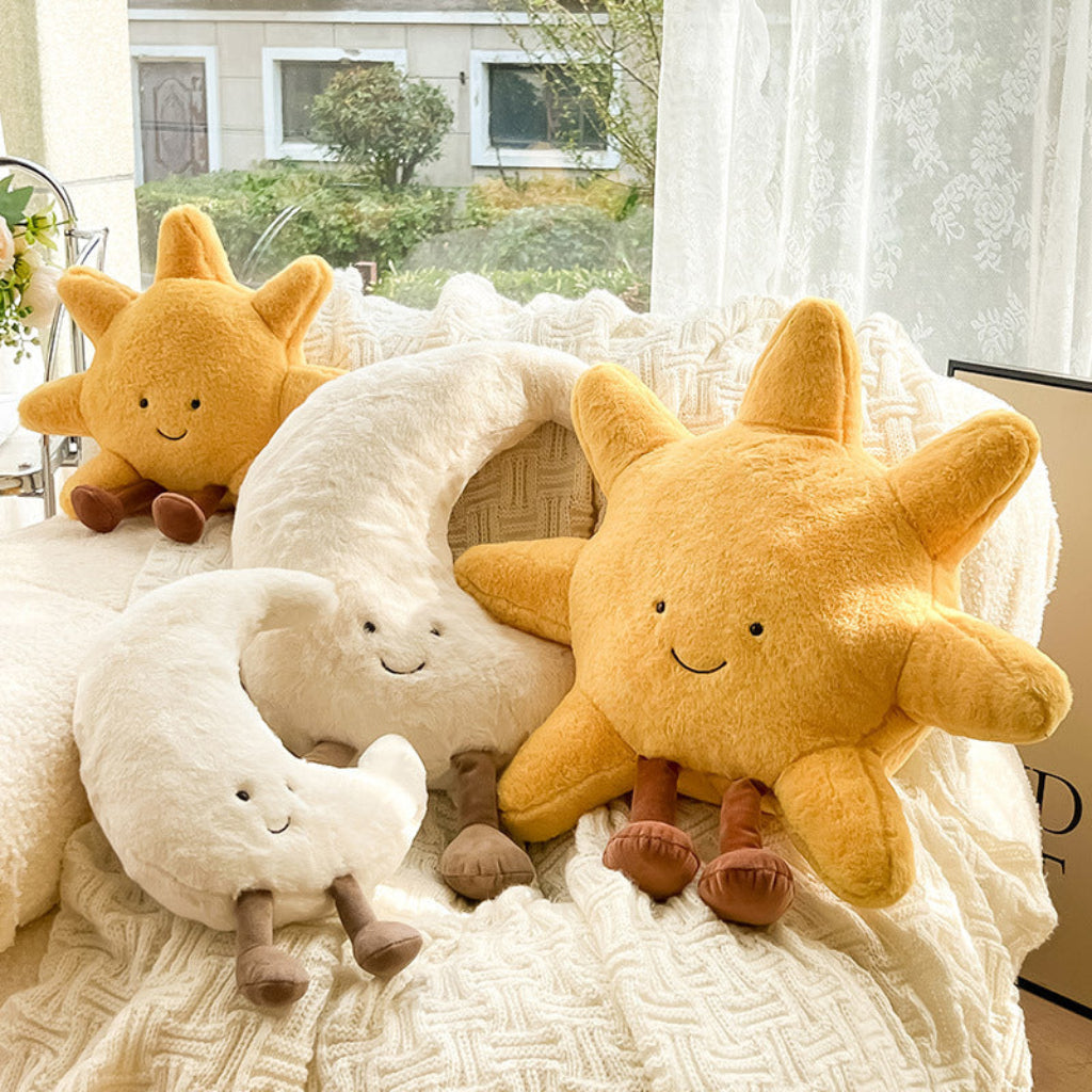 Sun and Moon Plush Pillow – Soft Velvet Touch Cushion for Bedroom and Nursery Decor - Image 4
