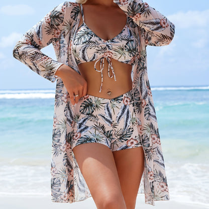 Womens Swimsuit 3 Piece Bow Bikini Set
