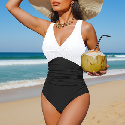 Costume Da Bagno Intero Donna Push Up Scollo V