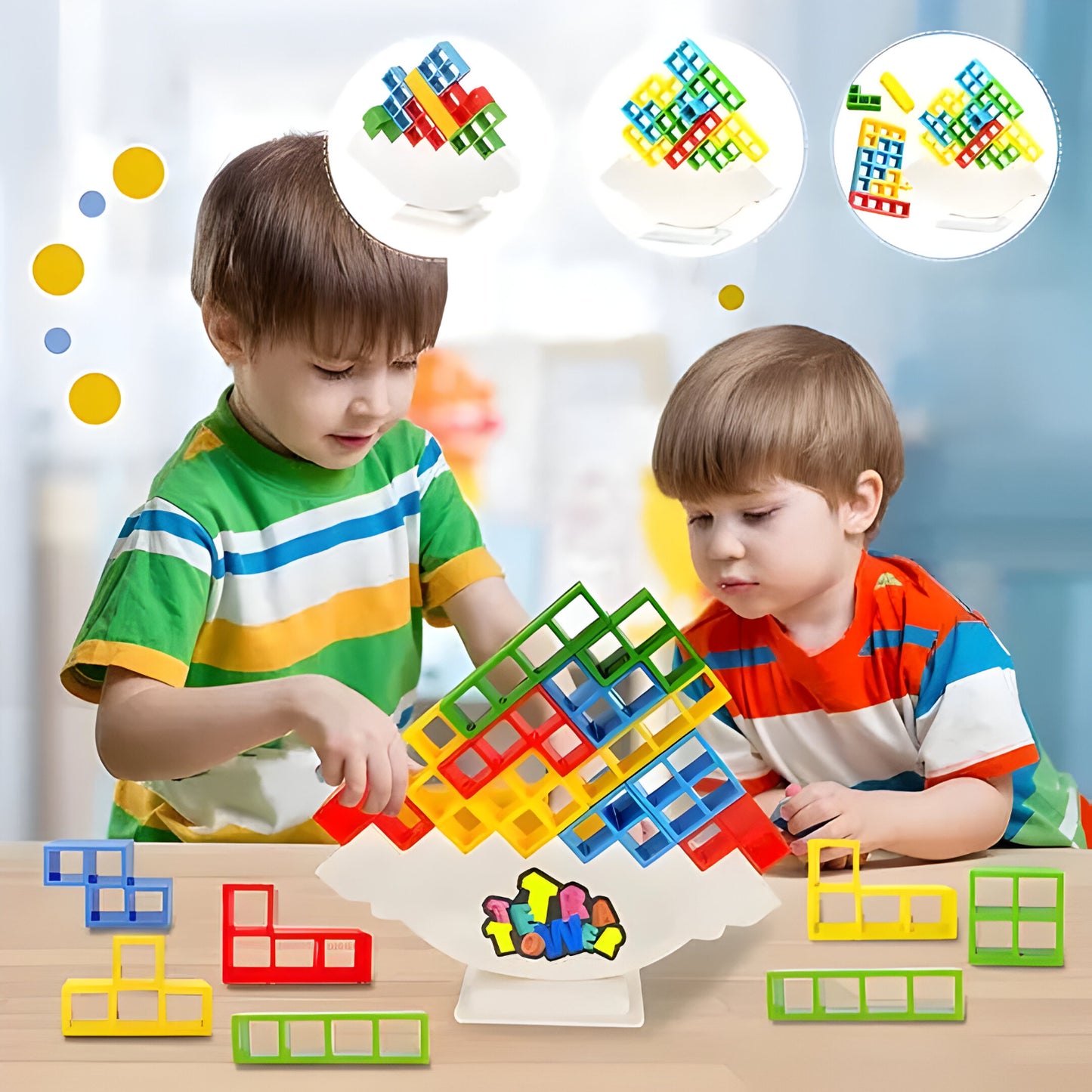 Toy Building Blocks Balance Tower Game