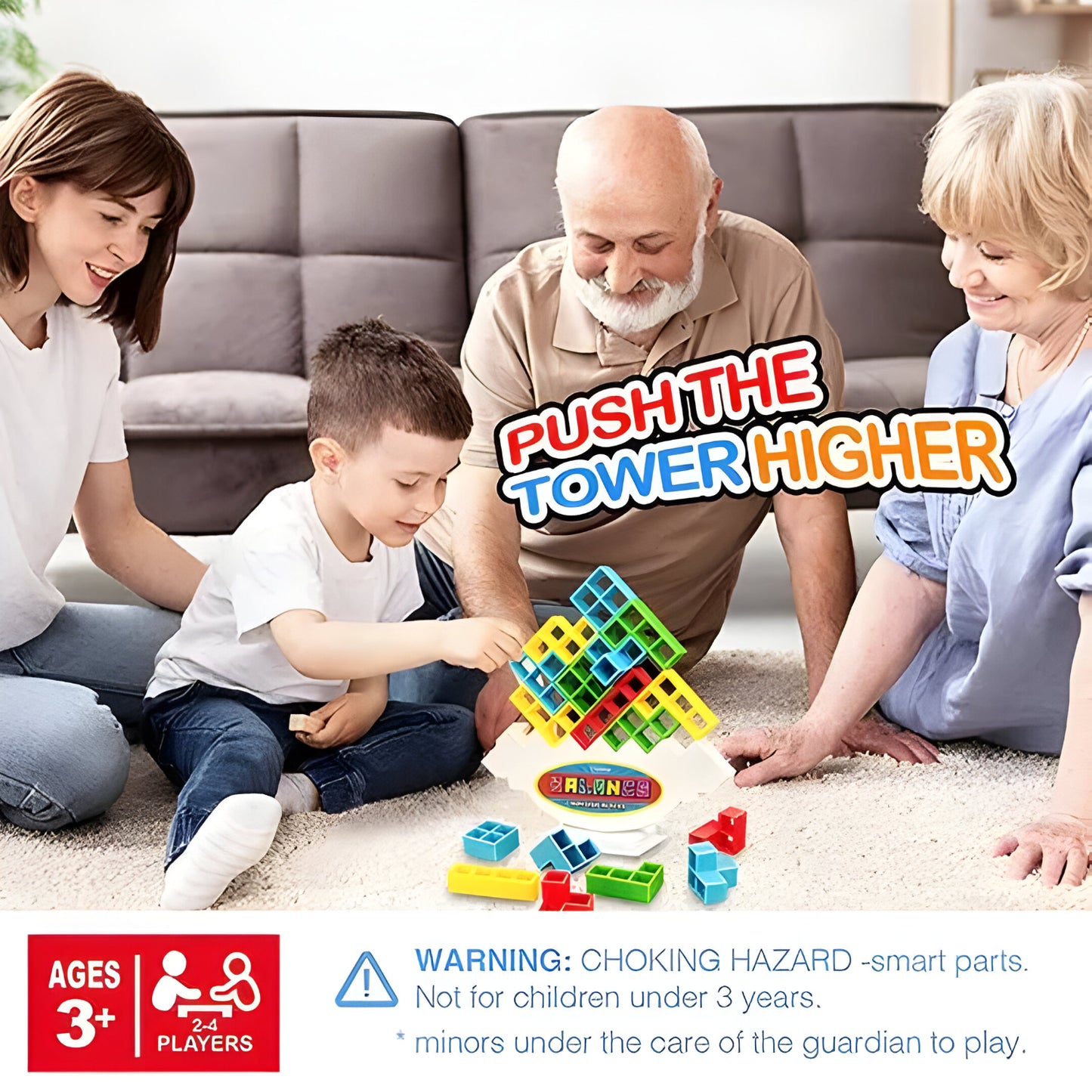 Toy Building Blocks Balance Tower Game