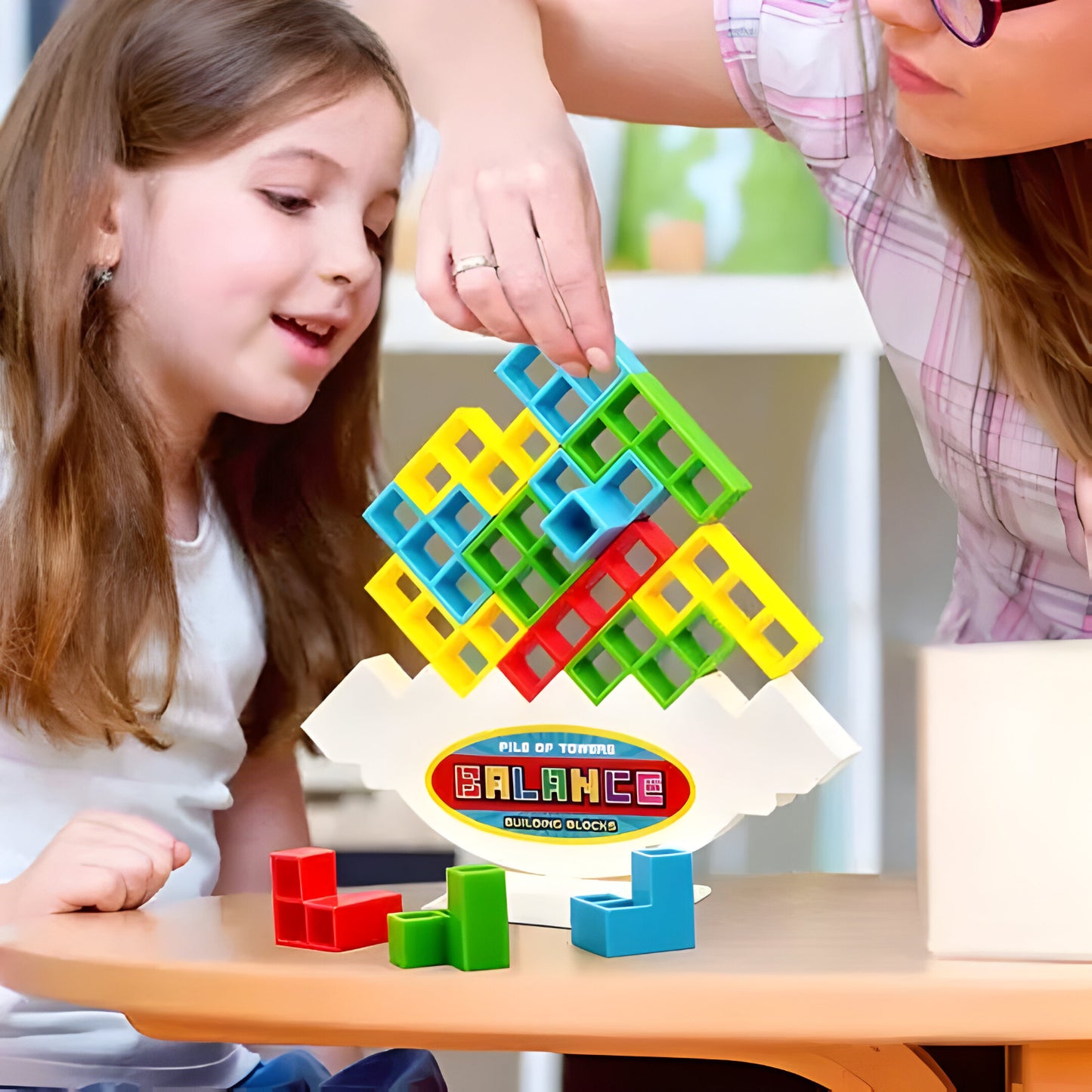 Toy Building Blocks Balance Tower Game