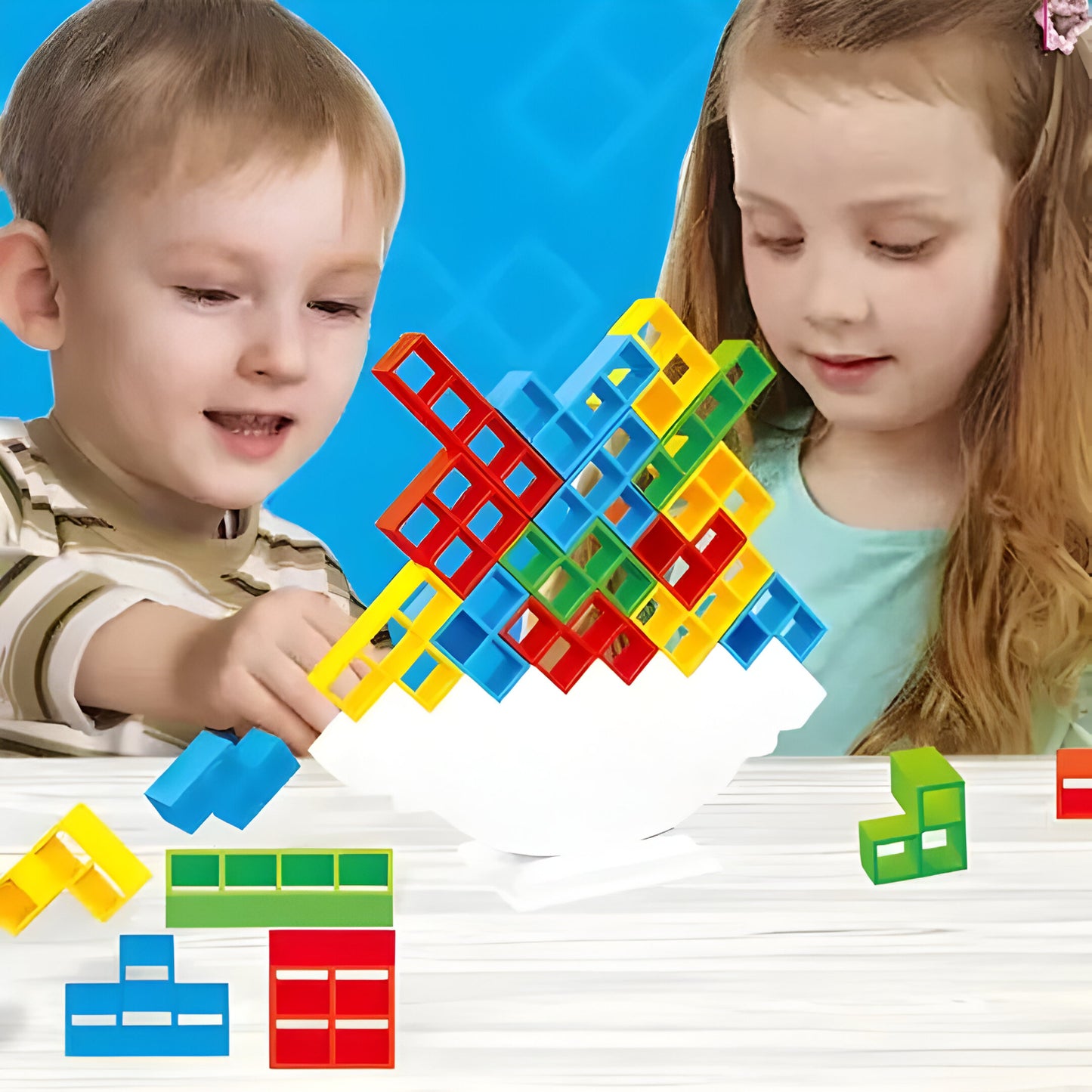 Toy Building Blocks Balance Tower Game