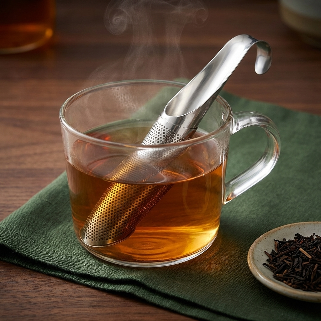 Infuseur à thé Acier inoxydable Maille fine Thé en vrac Manche