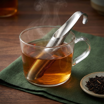 Infuseur à thé Acier inoxydable Maille fine Thé en vrac Manche