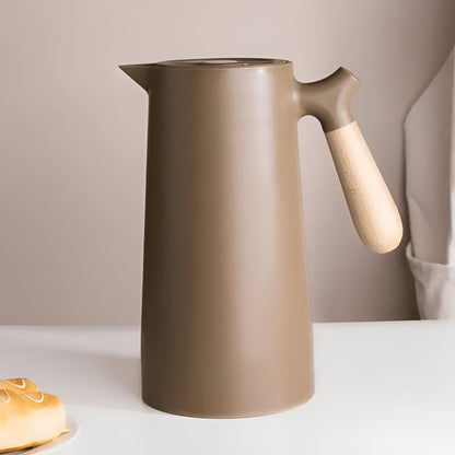 Insulated Carafe with Wooden Handle – Elegant Thermal Coffee & Tea Pot - Image 4