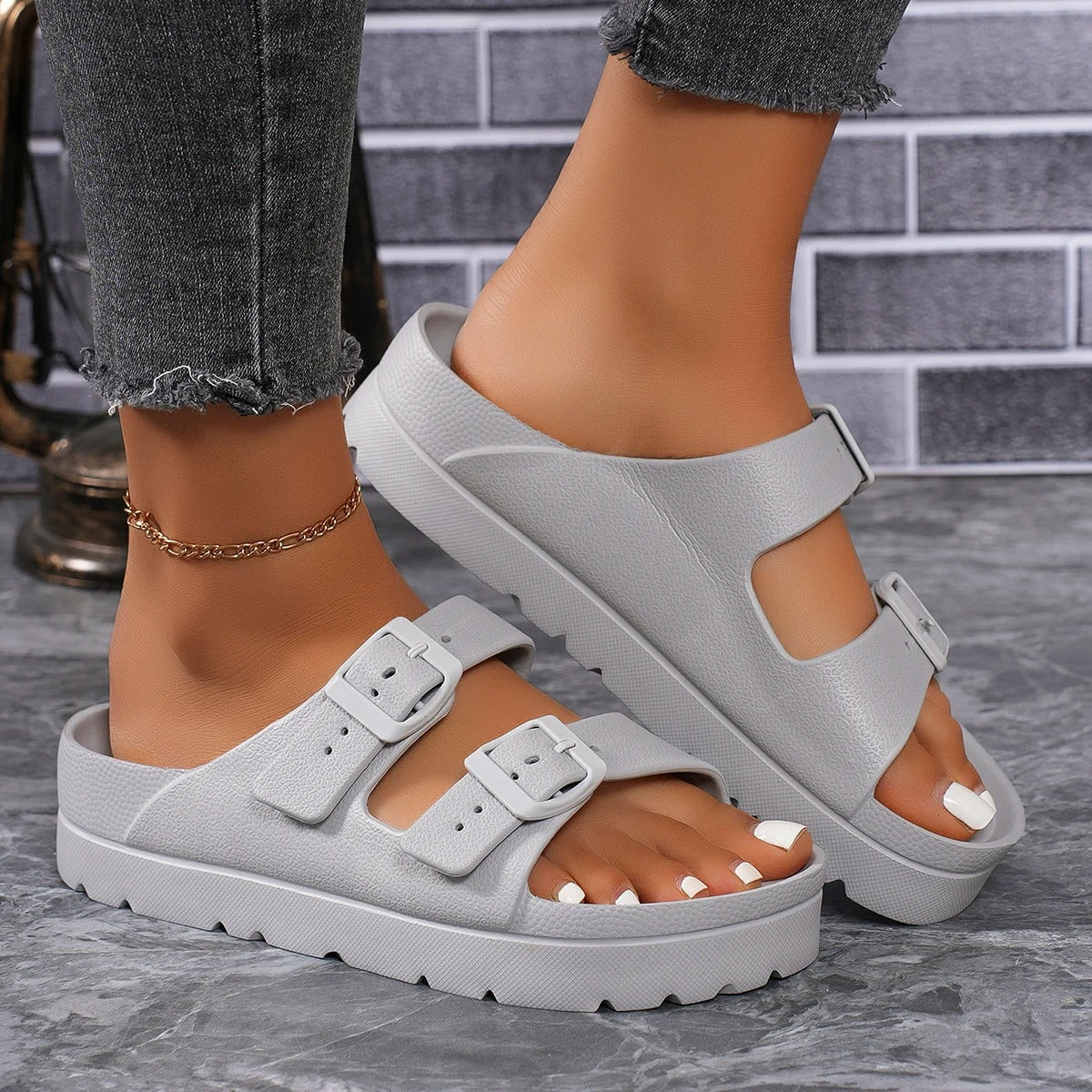 Womens Slippers Thick Sole Supportive