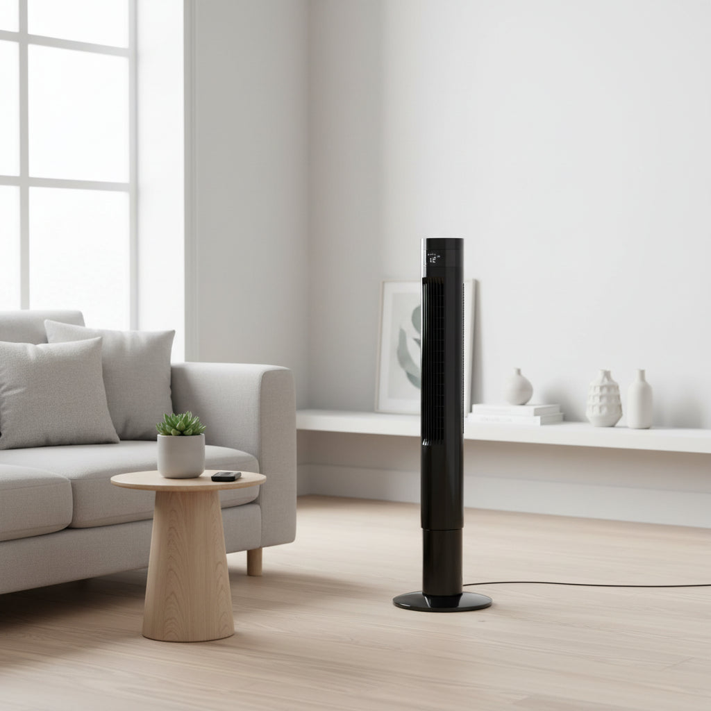 Ventilador Torre Silencioso Oscilante Moderno