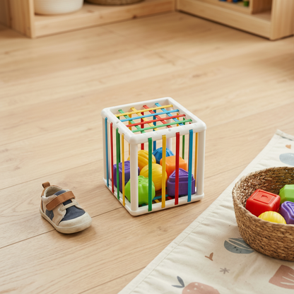 Jouet enfant Boîte de tri Formes en bois Jouet éducatif motricité