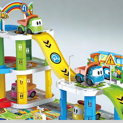 Spielzeug Autorennbahn Set Kinder Kreative Rennstrecke 2 Autos