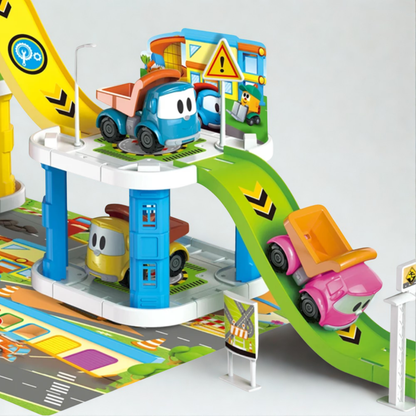 Spielzeug Autorennbahn Set Kinder Kreative Rennstrecke 2 Autos