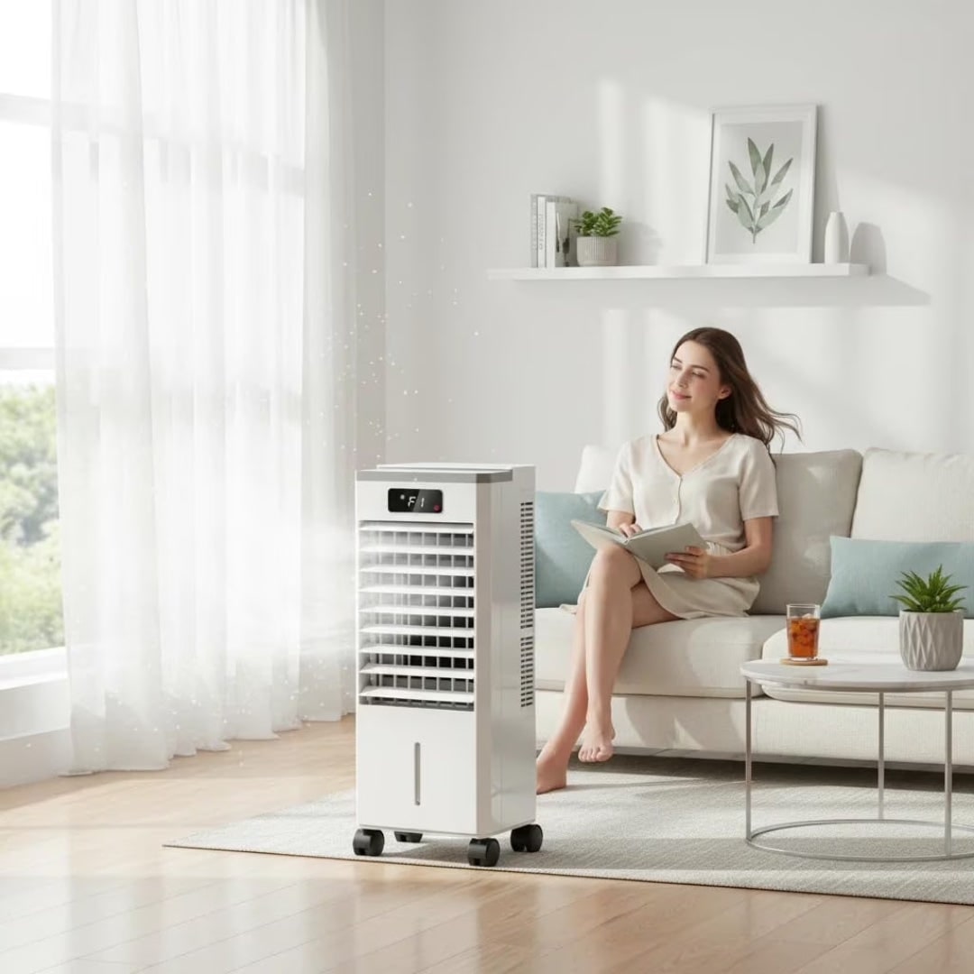 Tragbare Klimaanlage Klimaanlage Mit Fernbedienung Weiß - Image 1