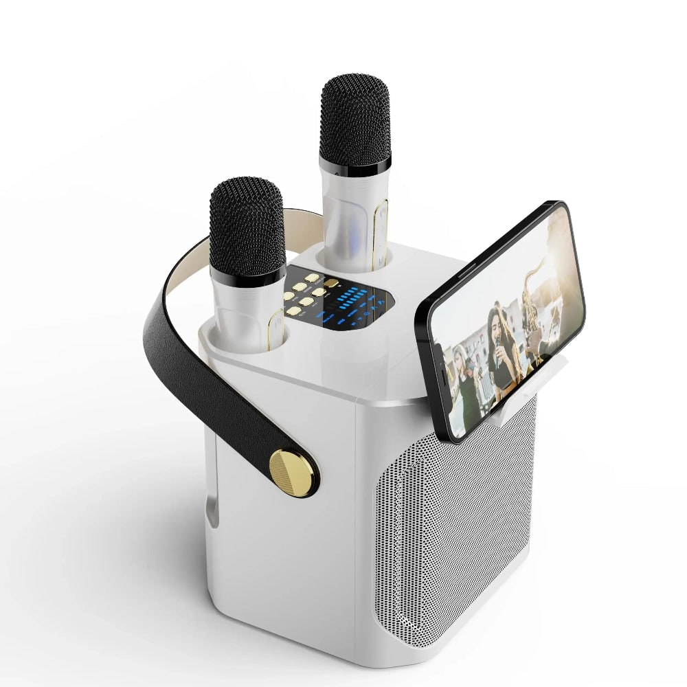 Tragbarer Karaoke Lautsprecher Mit Mikrofonen Für Musik - Image 1