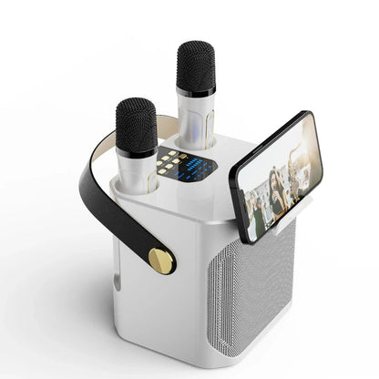 Tragbarer Karaoke Lautsprecher Mit Mikrofonen Für Musik - Image 1