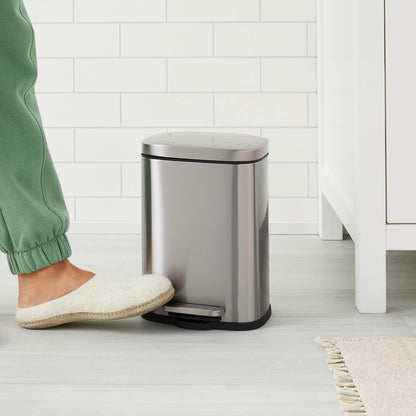 Rectangular Trash Can Slim Modern Kitchen Bathroom