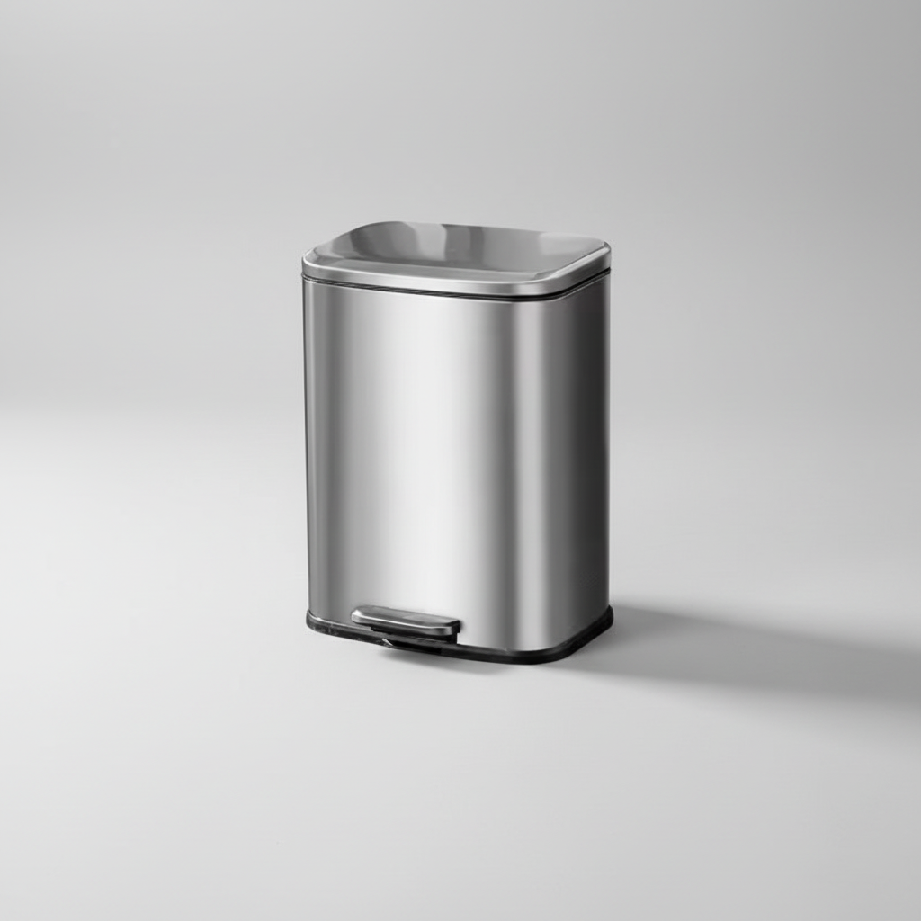 Rectangular Trash Can Slim Modern Kitchen Bathroom