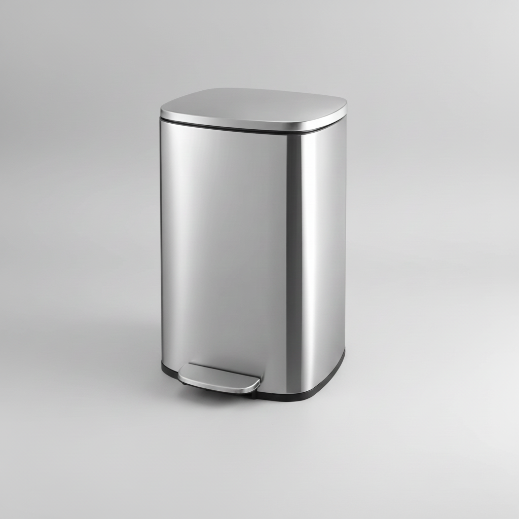 Rectangular Trash Can Slim Modern Kitchen Bathroom