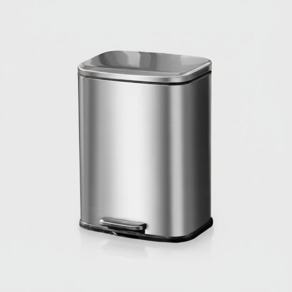 Rectangular Trash Can Slim Modern Kitchen Bathroom
