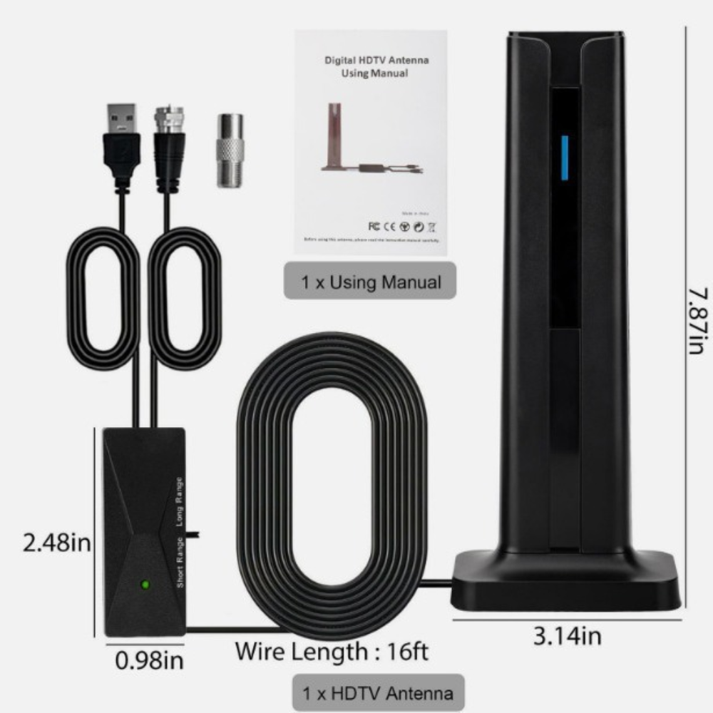 TV Antenna Indoor Digital TV Wireless 360° Reception