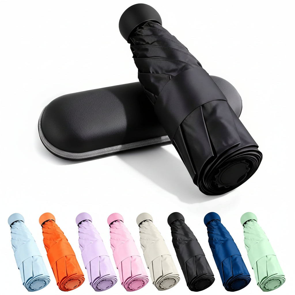Mini parapluie étui de voyage compact parapluie de poche résistant au vent