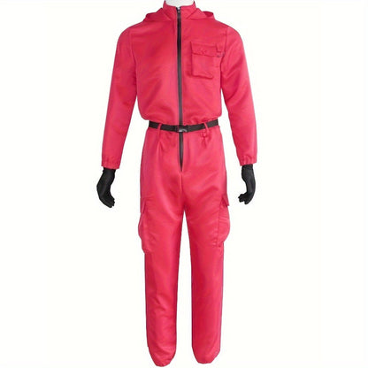 Unisex Long Sleeve Halloween Costume Jumpsuit | Hooded Zip Front - Image 4