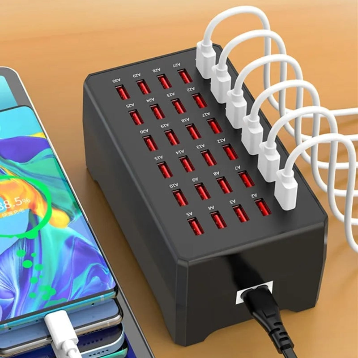 USB Ladestation 4 Port Dock Schreibtisch Organizer - Image 2