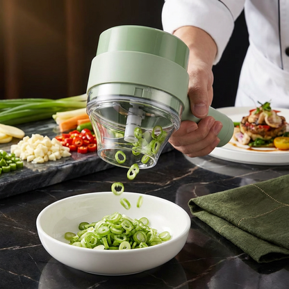 Affettatrice elettrica per verdure versatile preparazione efficiente