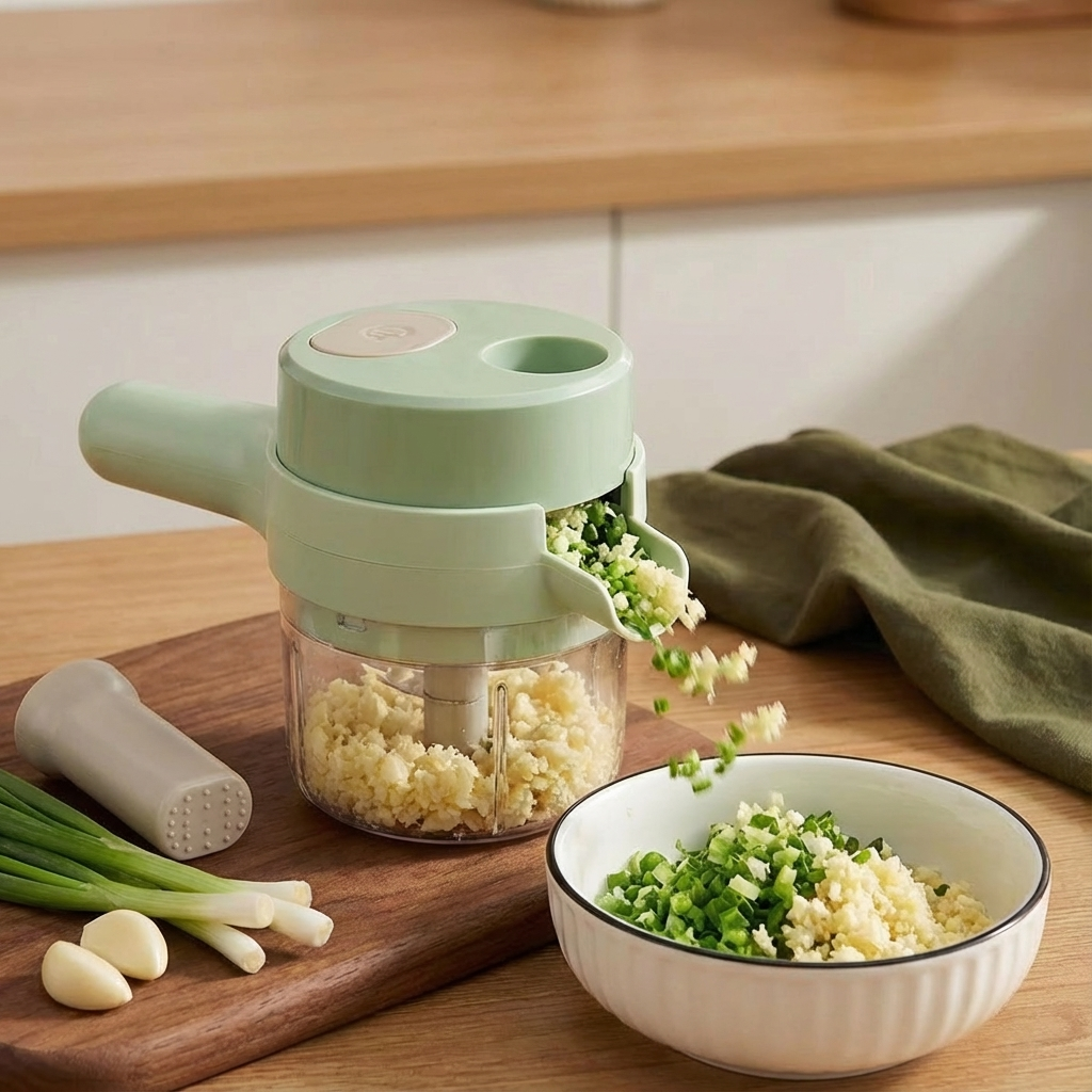 Affettatrice elettrica per verdure versatile preparazione efficiente