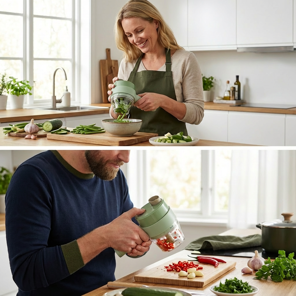 Affettatrice elettrica per verdure versatile preparazione efficiente