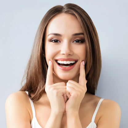 Zahnverblendung Ober Unterkiefer Veneers Set Zähne Weiß Lächeln