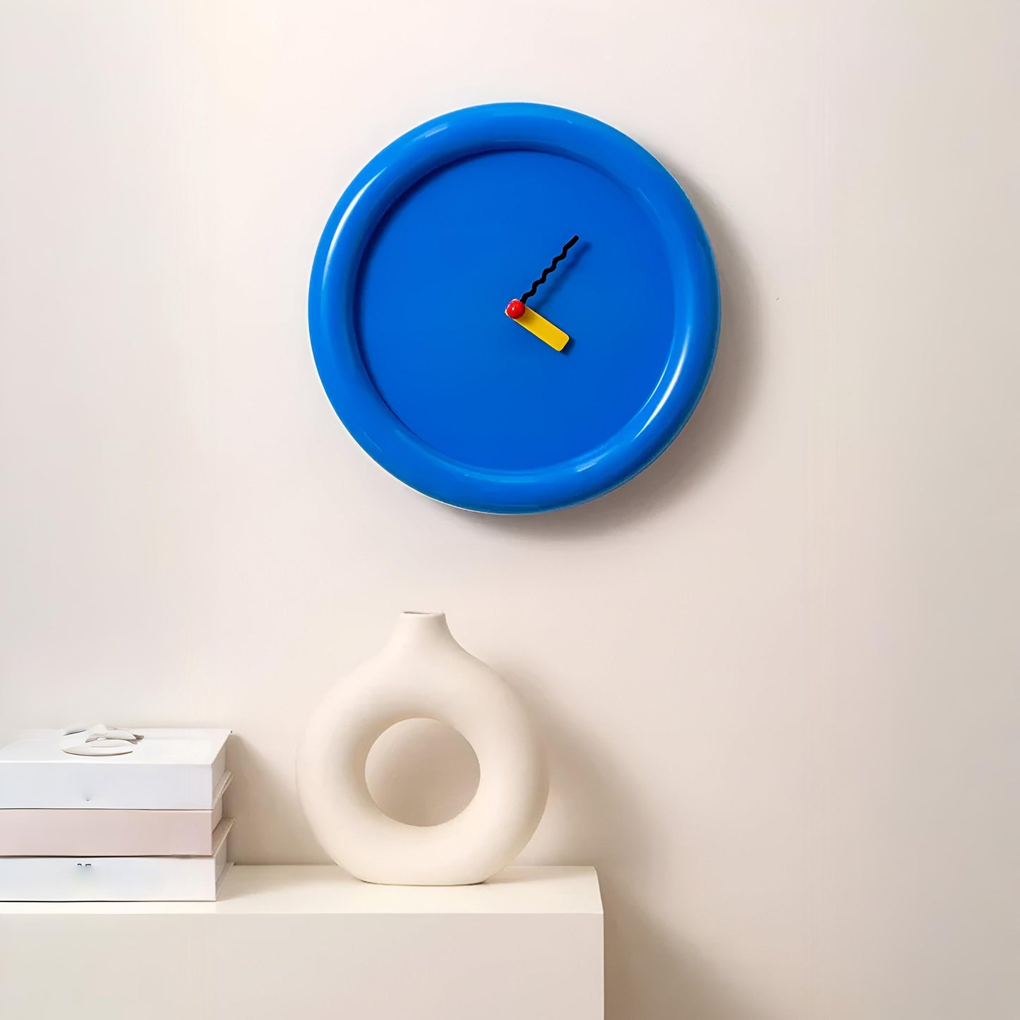 Wanduhr Modern Bunt Kunststoff Rund Design