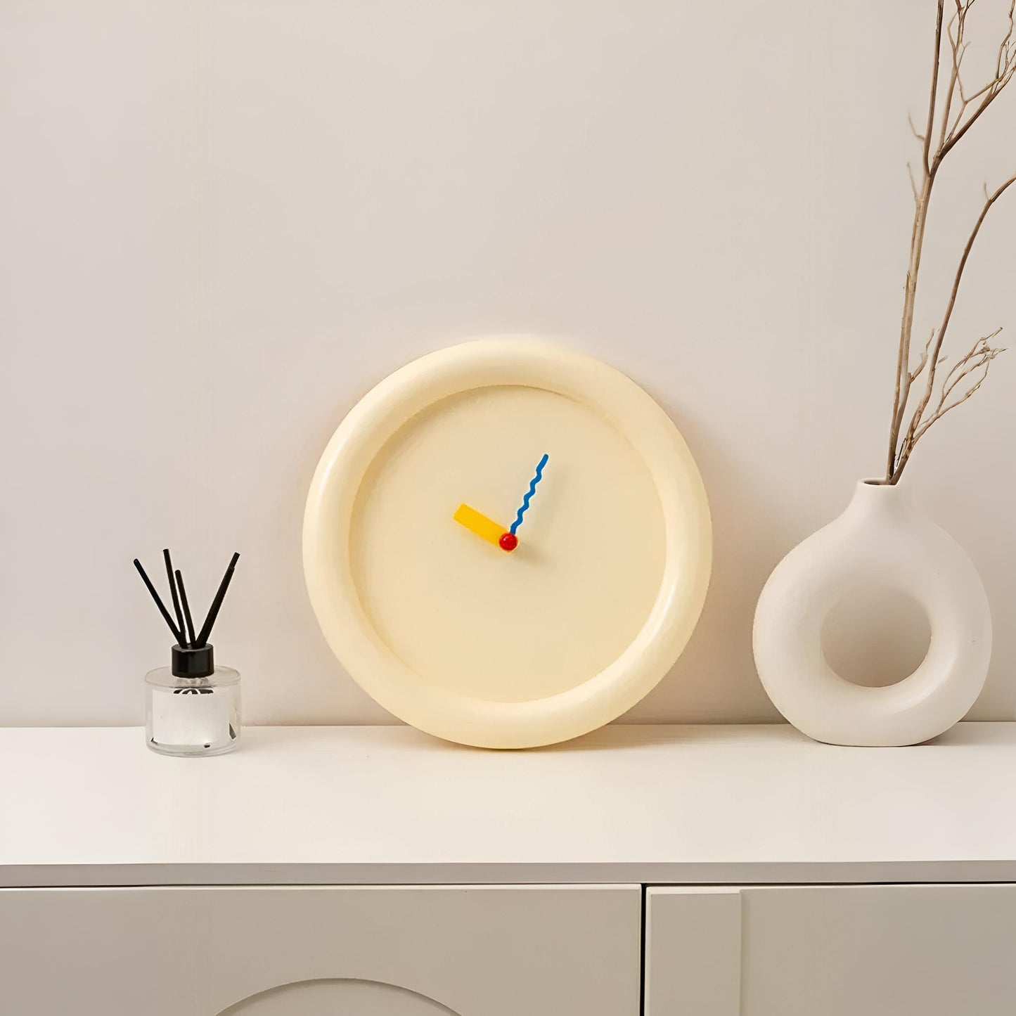 Wanduhr Modern Bunt Kunststoff Rund Design