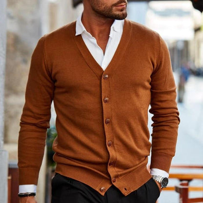 Gilet Homme Cardigan Manches Longues Automne Hiver