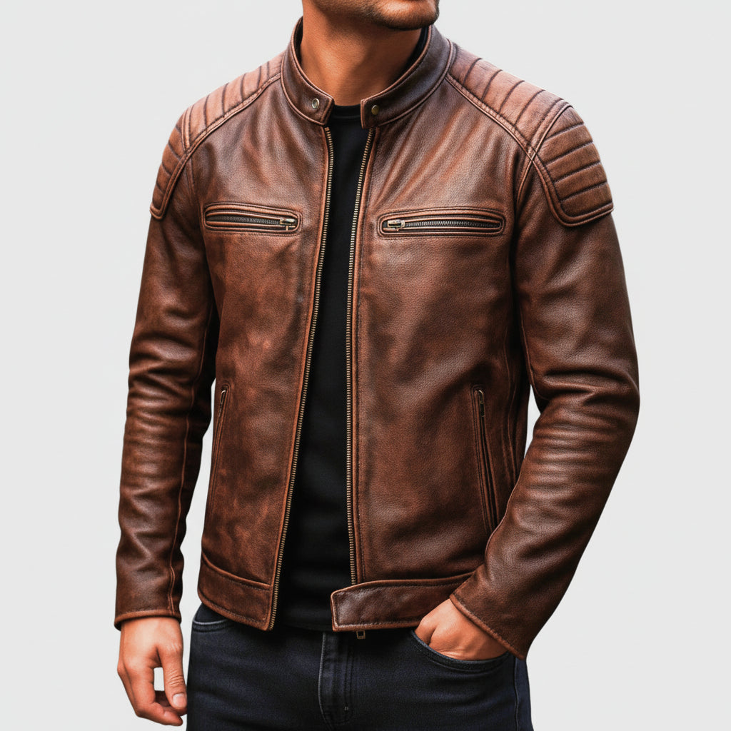 Troels™ | Veste en cuir vintage pour homme - Image 3