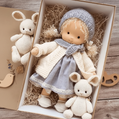 Waldorfpuppe Handgenäht Pädagogisches Spielzeug - Image 3
