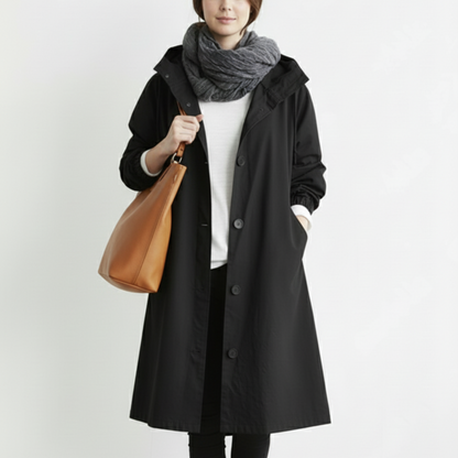 Wasserdichter Trenchcoat Casual Fit Kapuze - Image 3