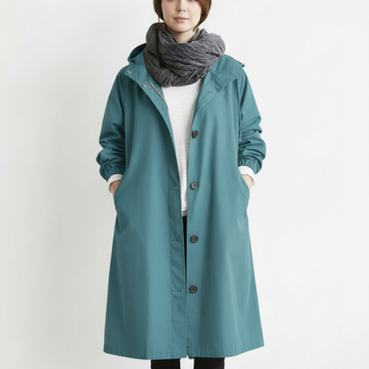 Wasserdichter Trenchcoat Casual Fit Kapuze - Image 6