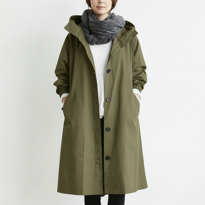 Wasserdichter Trenchcoat Casual Fit Kapuze - Image 8