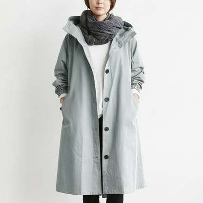 Wasserdichter Trenchcoat Casual Fit Kapuze - Image 9