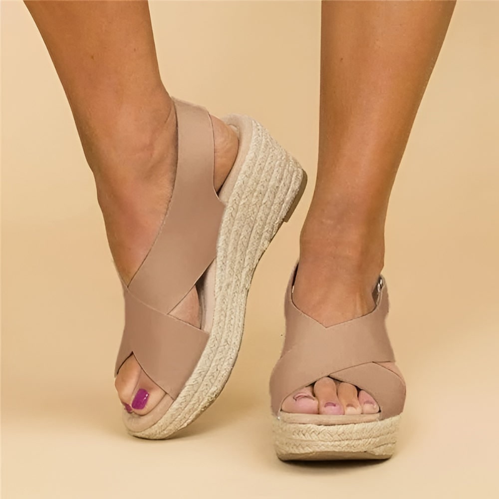 Wedge Sandalen Espadrilles Damen Sandalen Slingback - Image 6