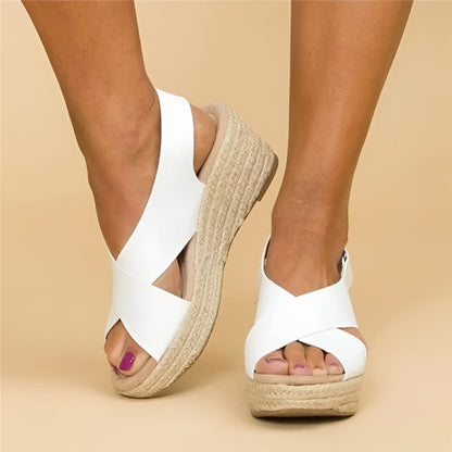 Wedge Sandalen Espadrilles Damen Sandalen Slingback - Image 7
