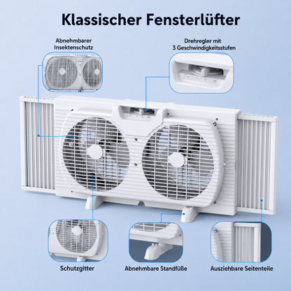 Fensterventilator Kühlung Leise Luftzirkulation