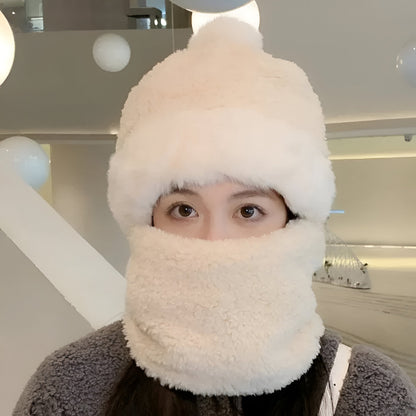 Wintermütze Fleece Warm Winddicht Schal Set