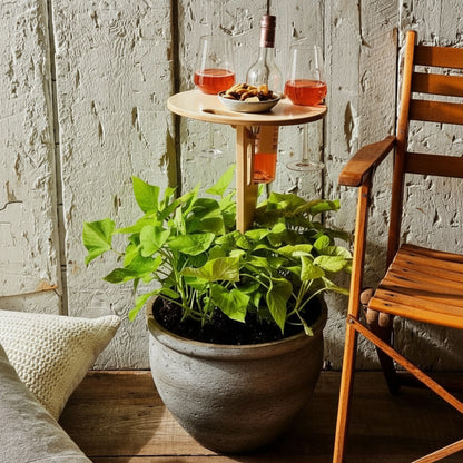 Mesa para vino portátil Mesa de picnic exterior Plegable de madera