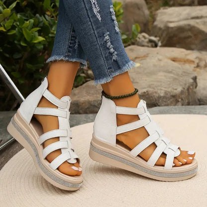 Women's Damen Plattform Sandalen Open-Toe | Gladiator - Image 5